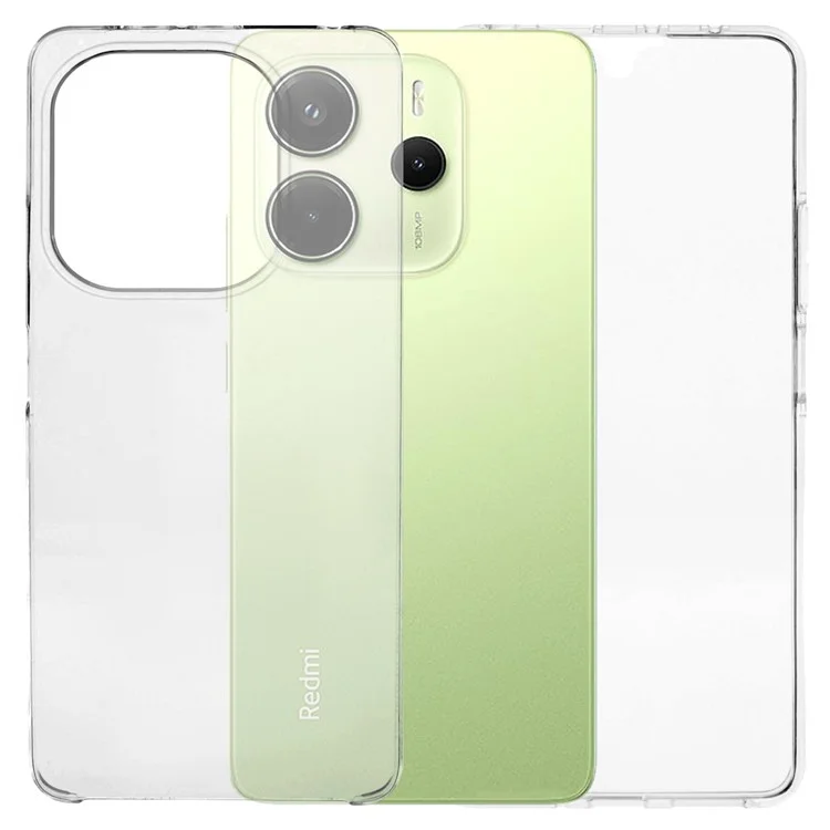 For Xiaomi Redmi Note 14 4G (163.25x76.55x8.16mm) Case TPU Frame Clear Acrylic Back Phone Cover with PET Film