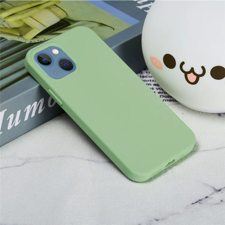Bulk Purchasing For iPhone 13 Case Liquid Silicone Soft Lining Back Phone Cover - Mint Green
