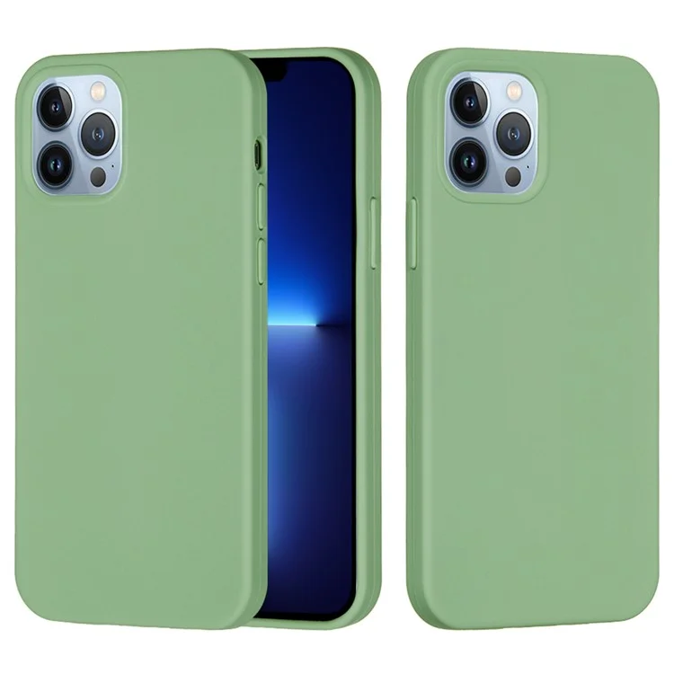 Bulk Purchasing For iPhone 13 Pro Case Liquid Silicone Soft Lining Back Phone Cover - Mint Green