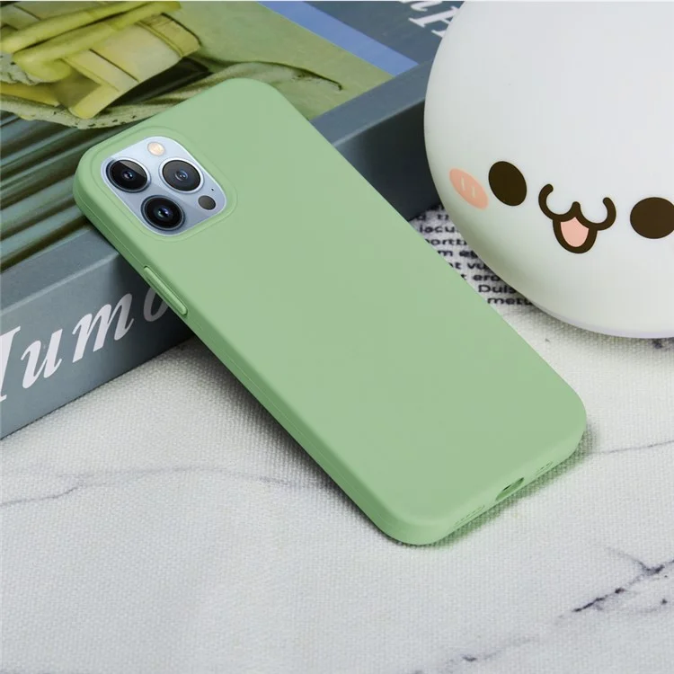 Bulk Purchasing For iPhone 13 Pro Case Liquid Silicone Soft Lining Back Phone Cover - Mint Green