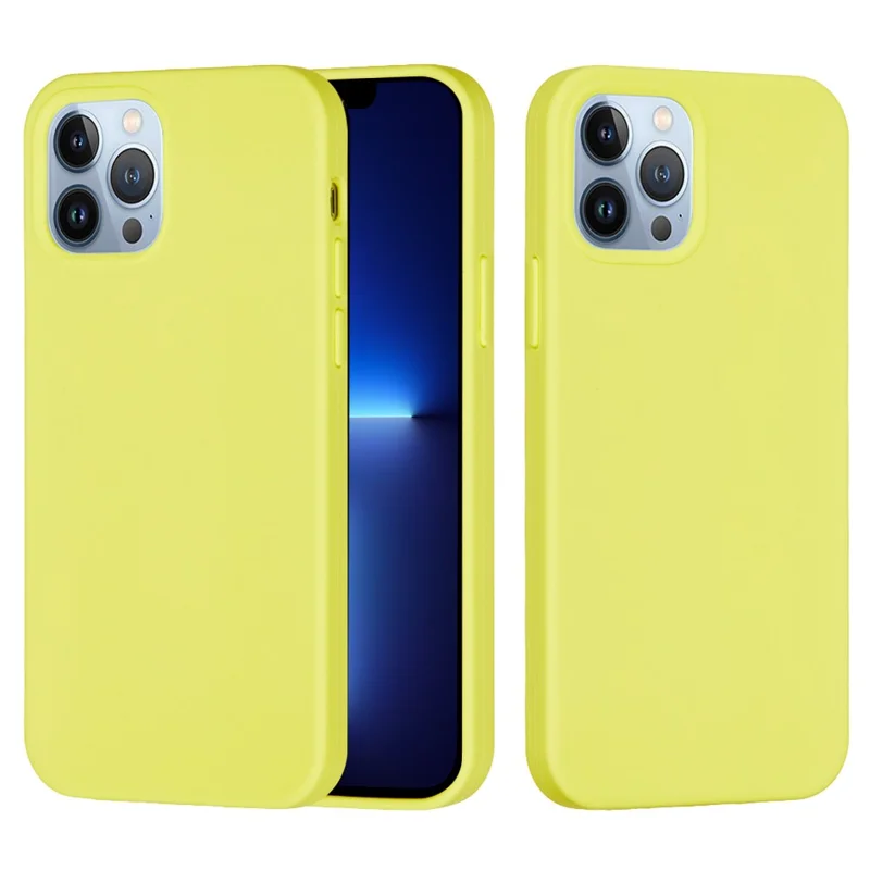 Bulk Purchasing For iPhone 13 Pro Case Liquid Silicone Soft Lining Back Phone Cover - Yellow