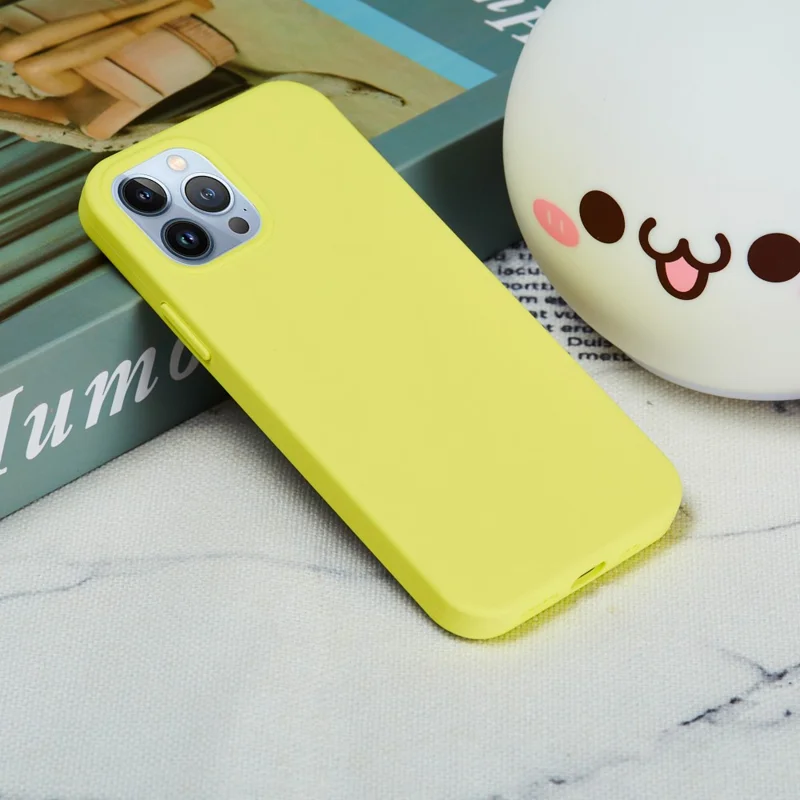 Bulk Purchasing For iPhone 13 Pro Case Liquid Silicone Soft Lining Back Phone Cover - Yellow