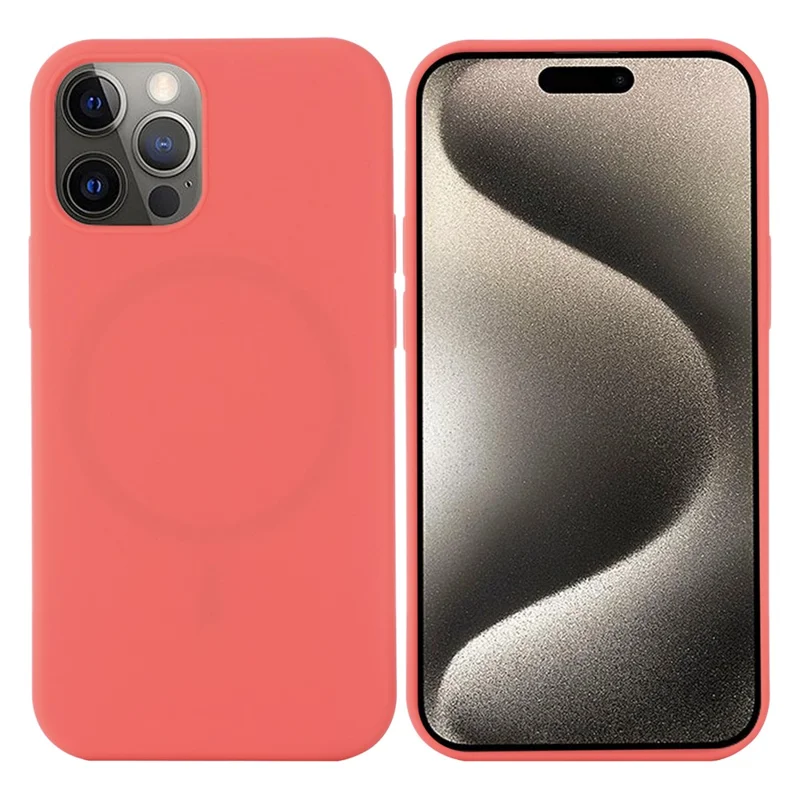 Bulk Purchasing For iPhone 15 Pro Max Case Compatible with MagSafe Anti-Drop Liquid Silicone Phone Cover - Hot Pink