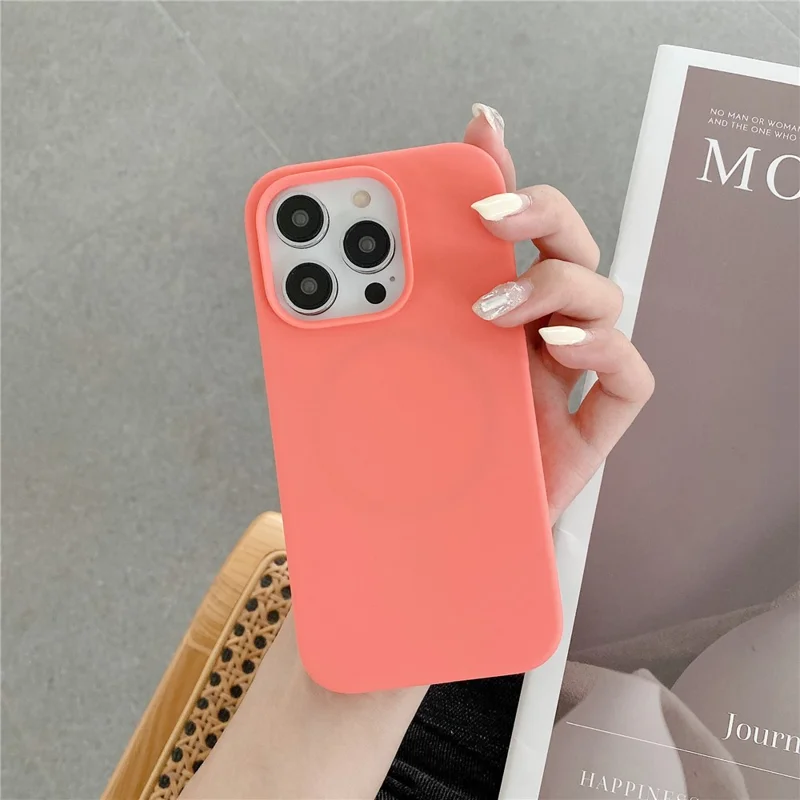 Bulk Purchasing For iPhone 15 Pro Max Case Compatible with MagSafe Anti-Drop Liquid Silicone Phone Cover - Hot Pink