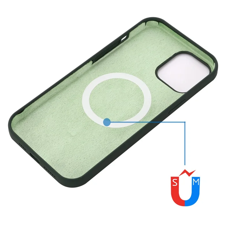 Bulk Purchasing For iPhone 15 Pro Max Case Compatible with MagSafe Anti-Drop Liquid Silicone Phone Cover - Dark Green