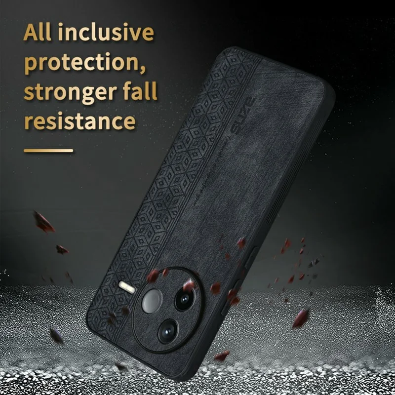 AZNS For Xiaomi Poco F7 Pro 5G / Redmi K80 5G Case Protective PU Leather Covered TPU Phone Shell - Brown