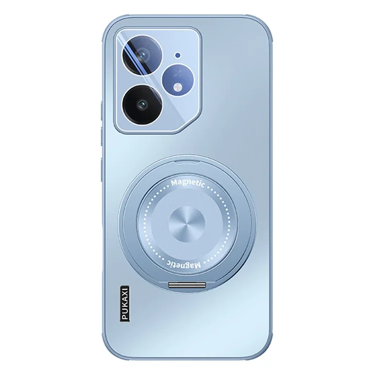 For Realme Neo7 5G Case Compatible with MagSafe Kickstand TPU PC Heat Dissipation Phone Cover - Blue