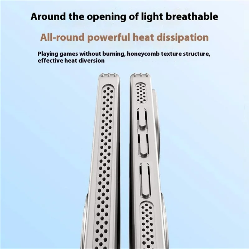For Realme Neo7 5G Magnetic Case Kickstand TPU PC Heat Dissipation Phone Cover - Grey