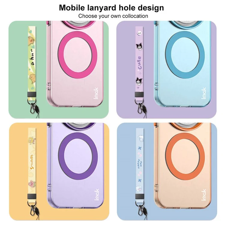 Étui IMAK pour Samsung Galaxy S25+ Compatible avec MagSafe, Couleur Bonbon, Anti-Chute TPU + PET - Blanc