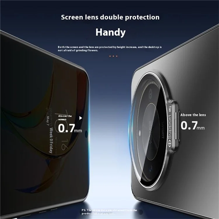 Étui pour téléphone For Honor X40 5G / X9a 5G avec cadre de lentille, support et protection contre les chutes en TPU + PC - Argent