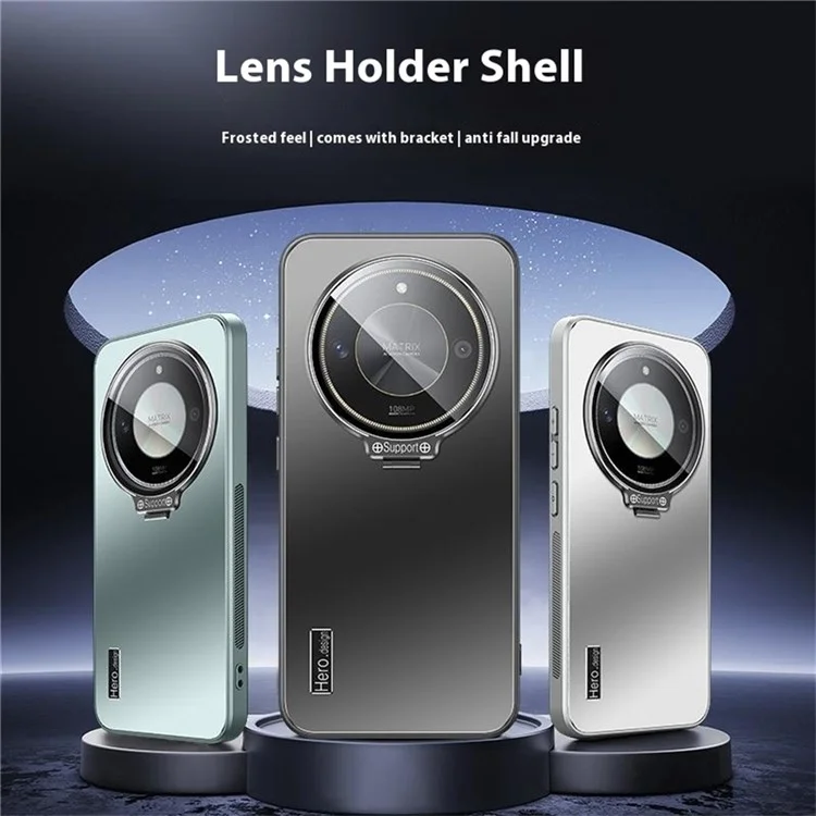 Étui pour téléphone For Honor X40 5G / X9a 5G avec cadre de lentille, support et protection contre les chutes en TPU + PC - Argent