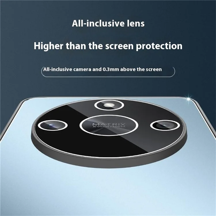 Capa para Honor X40 5G / X9a 5G em PC + TPU com Acabamento Fosco e Película para Lente - Preto