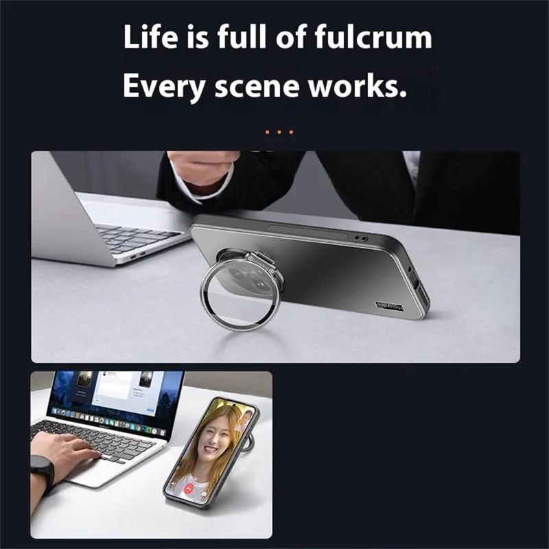 For OnePlus Ace 5 5G Case with Lens Frame Kickstand TPU + PC Dropproof Phone Cover - Black