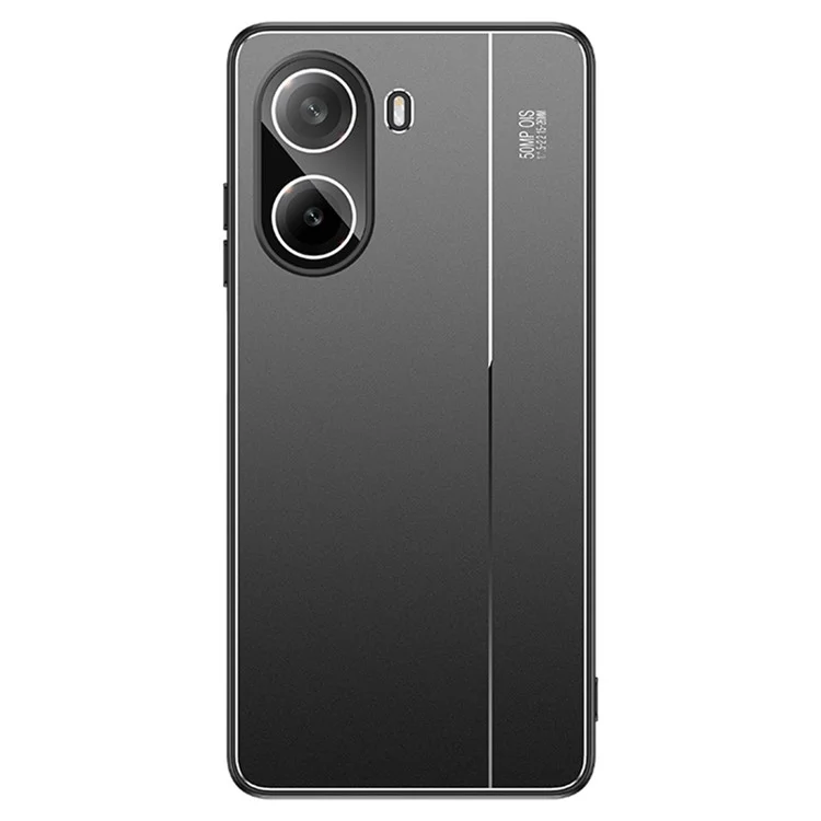 For Xiaomi Poco X7 Pro 5G  /  Redmi Turbo 4 5G Case PC + TPU Matte Back Phone Cover with Lens Film - Black