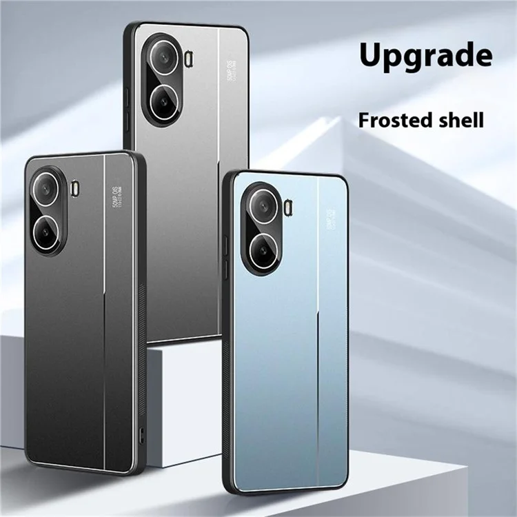 For Xiaomi Poco X7 Pro 5G  /  Redmi Turbo 4 5G Case PC + TPU Matte Back Phone Cover with Lens Film - Black