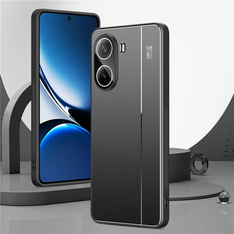 For Xiaomi Poco X7 Pro 5G  /  Redmi Turbo 4 5G Case PC + TPU Matte Back Phone Cover with Lens Film - Black