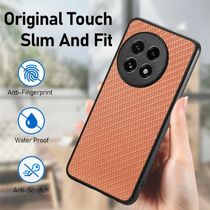 For OnePlus Ace 5 5G / Ace 5 Pro 5G / 13R 5G Case Carbon Fiber Texture PU Leather + PC + TPU Phone Cover - Black