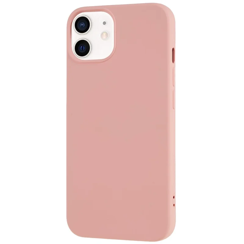 For iPhone 12 mini 5.4 inch Anti-scratch 2.0mm Soft TPU Case Drop-proof Cell Phone Cover - Pink