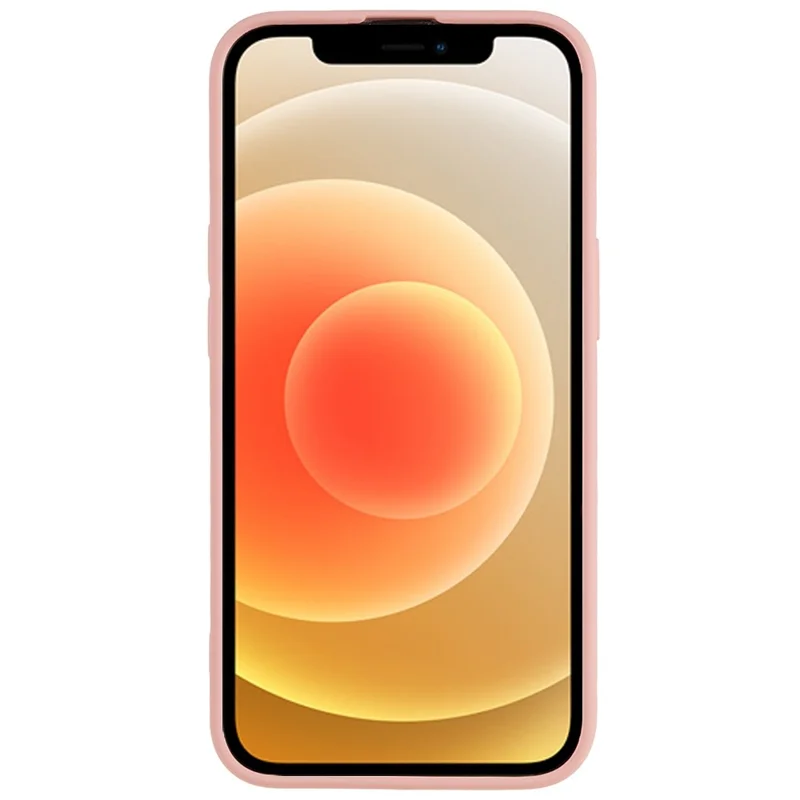 For iPhone 12 mini 5.4 inch Anti-scratch 2.0mm Soft TPU Case Drop-proof Cell Phone Cover - Pink