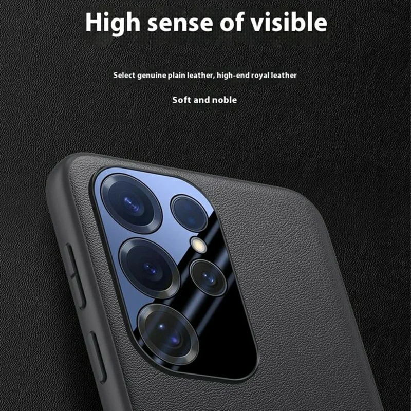 For Samsung Galaxy S25 Ultra Phone Case PU Leather + PC + TPU Protective Cover - Grey