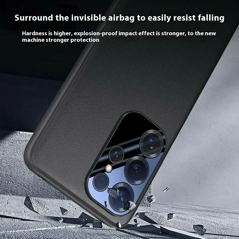 For Samsung Galaxy S25 Ultra Phone Case PU Leather + PC + TPU Protective Cover - Grey