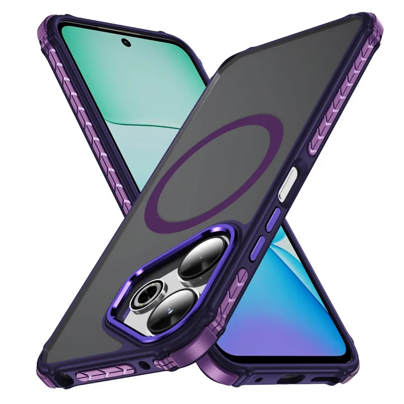 For Xiaomi Redmi 13 4G Case Compatible with MagSafe PC + TPU Skin Feeling Back Cover - Purple