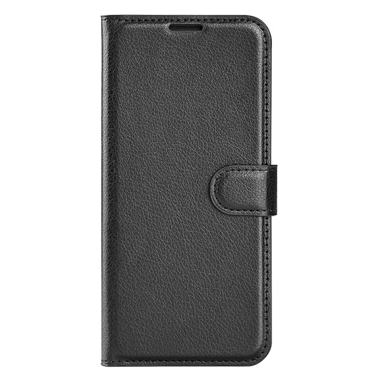 Funda de piel tipo textura de cuero con billetera para Motorola Moto G Power (2025), resistente a golpes - Negro