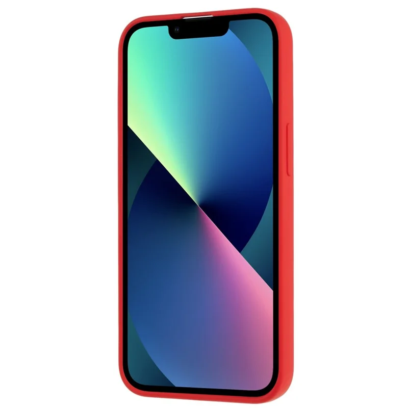 For iPhone 13 6.1 inch Solid Color 2.0mm TPU Case Shockproof Protective Phone Cover - Red