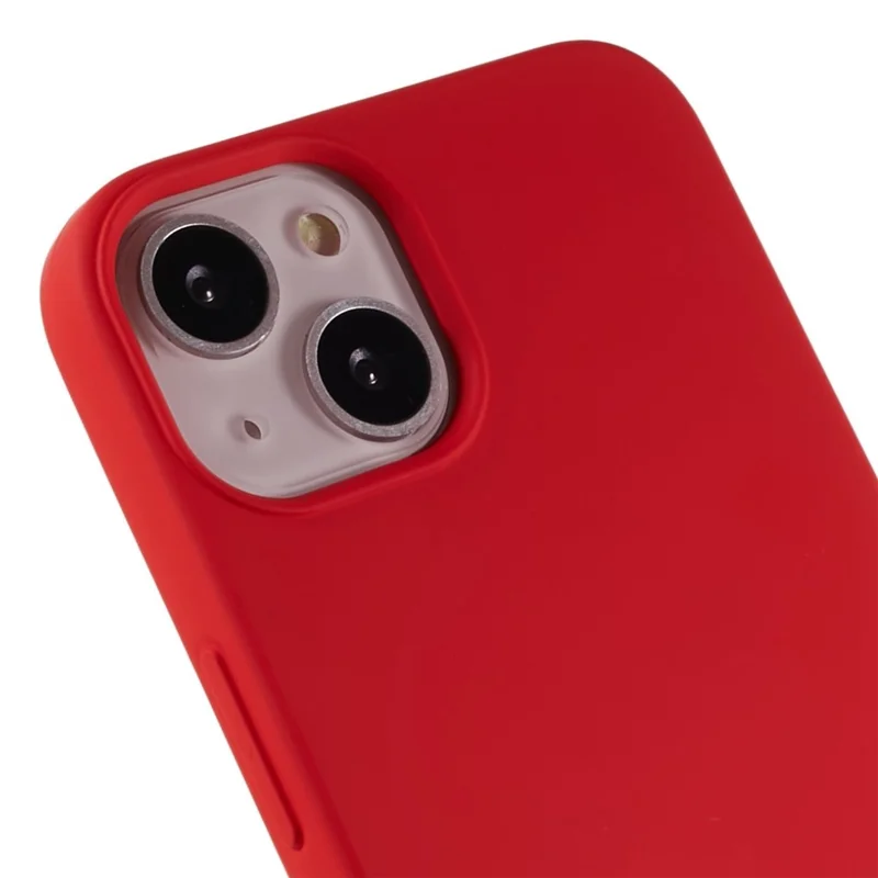 For iPhone 13 6.1 inch Solid Color 2.0mm TPU Case Shockproof Protective Phone Cover - Red