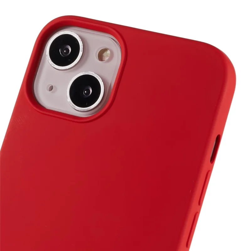 For iPhone 13 6.1 inch Solid Color 2.0mm TPU Case Shockproof Protective Phone Cover - Red