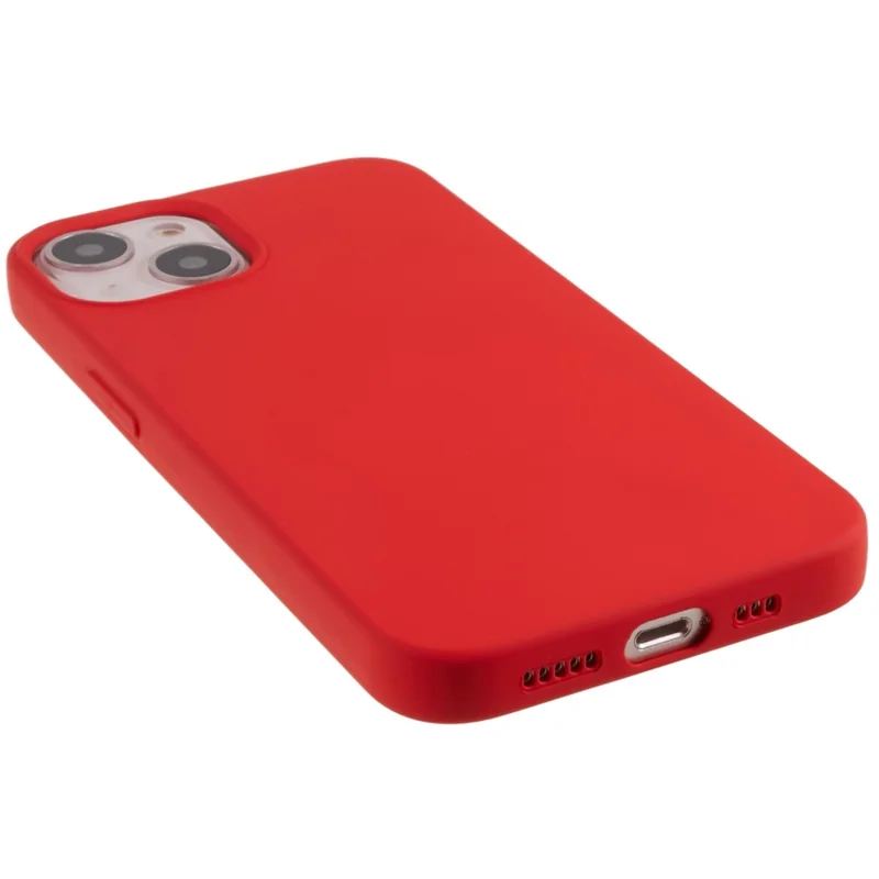 For iPhone 13 6.1 inch Solid Color 2.0mm TPU Case Shockproof Protective Phone Cover - Red