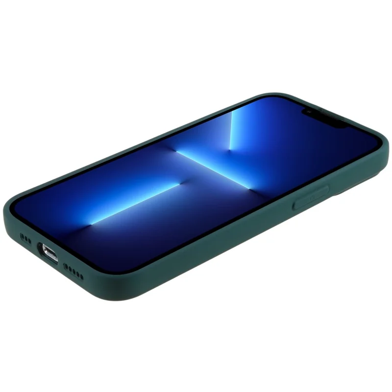 For iPhone 13 Pro Max 6.7 inch Flexible TPU Phone Case 2.0mm Drop-proof Back Cover - Midnight Green