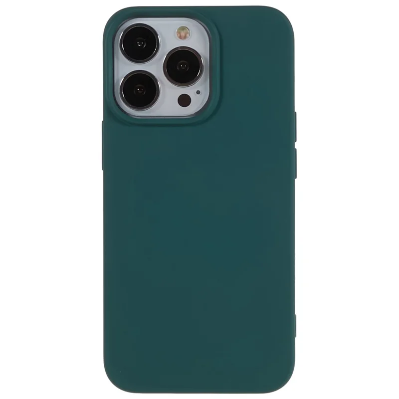 For iPhone 13 Pro Max 6.7 inch Flexible TPU Phone Case 2.0mm Drop-proof Back Cover - Midnight Green