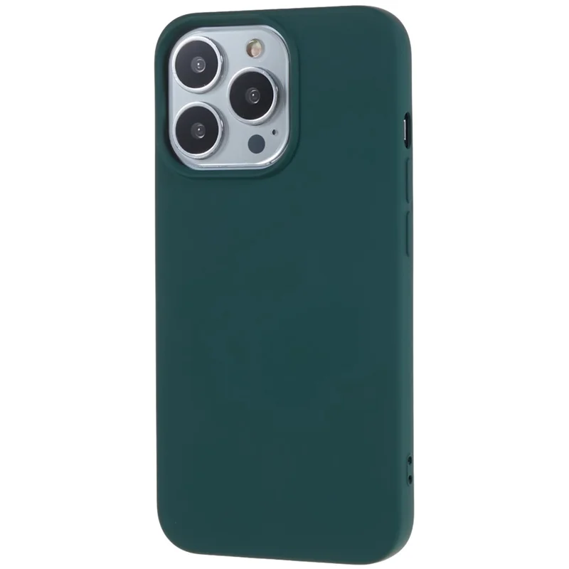 For iPhone 13 Pro Max 6.7 inch Flexible TPU Phone Case 2.0mm Drop-proof Back Cover - Midnight Green