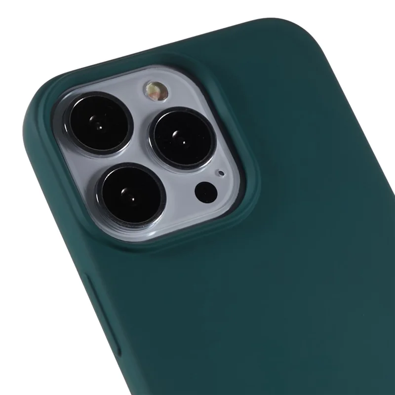 For iPhone 13 Pro Max 6.7 inch Flexible TPU Phone Case 2.0mm Drop-proof Back Cover - Midnight Green