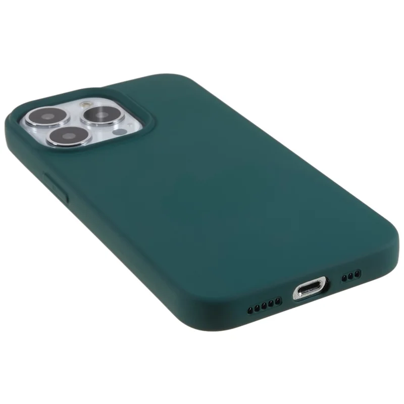 For iPhone 13 Pro Max 6.7 inch Flexible TPU Phone Case 2.0mm Drop-proof Back Cover - Midnight Green