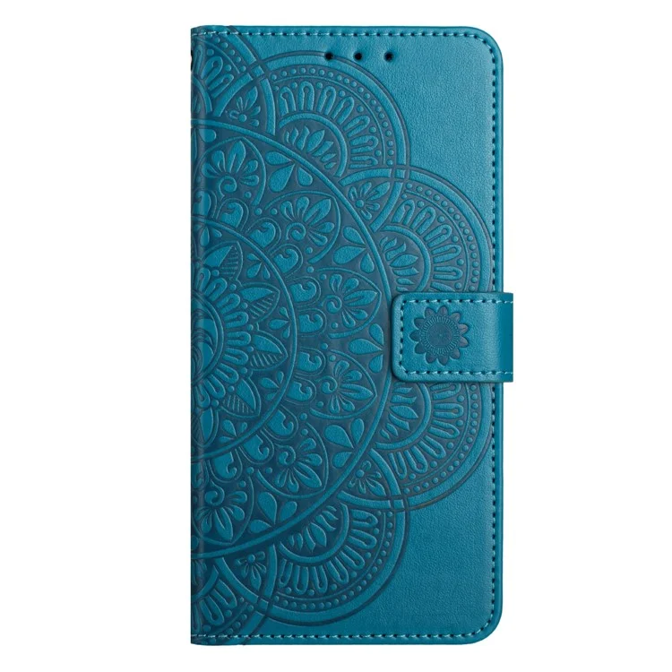For iPhone 16e Wallet Phone Case Butterfly Floral Imprint Leather Flip Cover with Strap - Blue