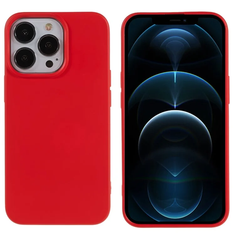 For iPhone 12 Pro Max 6.7 inch Drop-proof Protective Phone Case 2.0mm Flexible TPU Cover - Red