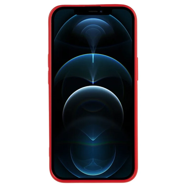 For iPhone 12 Pro Max 6.7 inch Drop-proof Protective Phone Case 2.0mm Flexible TPU Cover - Red