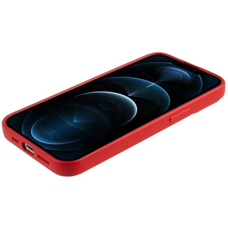 For iPhone 12 Pro Max 6.7 inch Drop-proof Protective Phone Case 2.0mm Flexible TPU Cover - Red