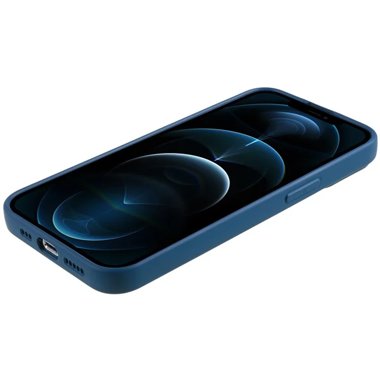 For iPhone 12 Pro Max 6.7 inch Drop-proof Protective Phone Case 2.0mm Flexible TPU Cover - Blue