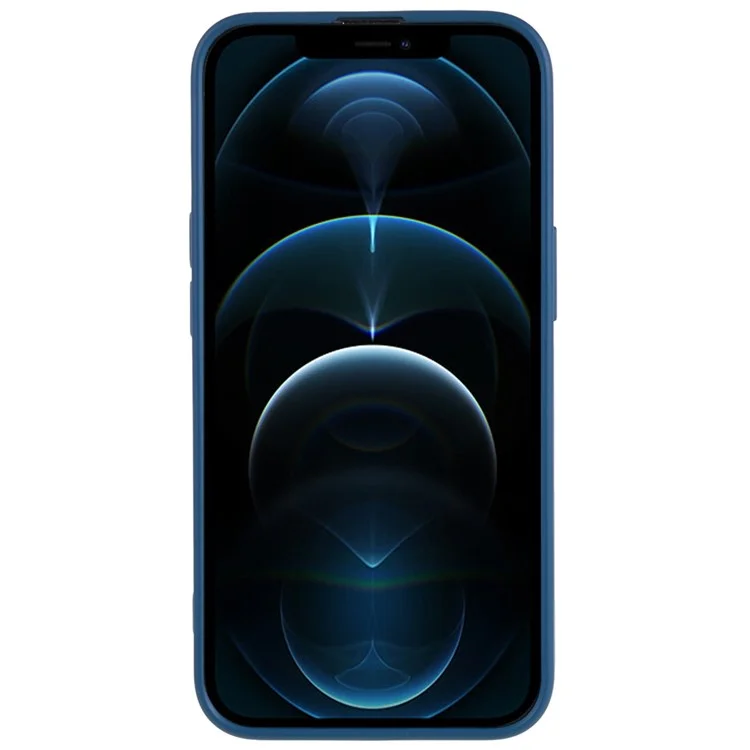 For iPhone 12 Pro Max 6.7 inch Drop-proof Protective Phone Case 2.0mm Flexible TPU Cover - Blue