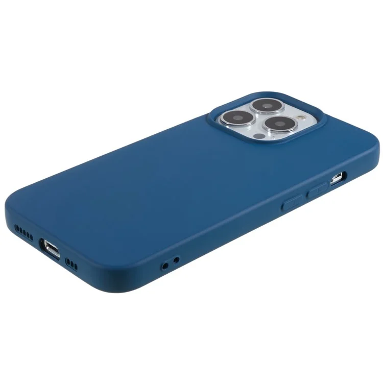 For iPhone 12 Pro Max 6.7 inch Drop-proof Protective Phone Case 2.0mm Flexible TPU Cover - Blue
