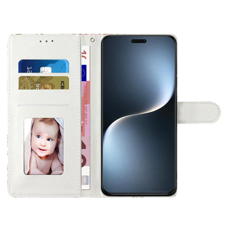 For Honor Magic7 5G Wallet Case PU Leather Pattern Printing Stand Phone Cover with Strap - Blue Butterfly