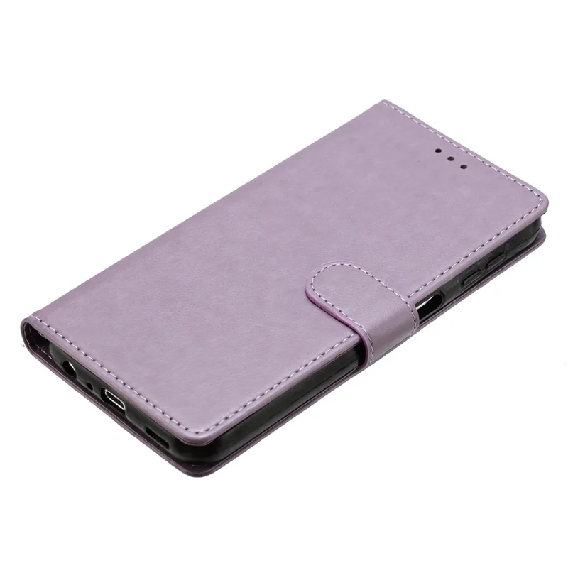 Pour Motorola Moto G15 4G Étui en Cuir avec Portefeuille et Support de Téléphone avec Dragonne - Violet