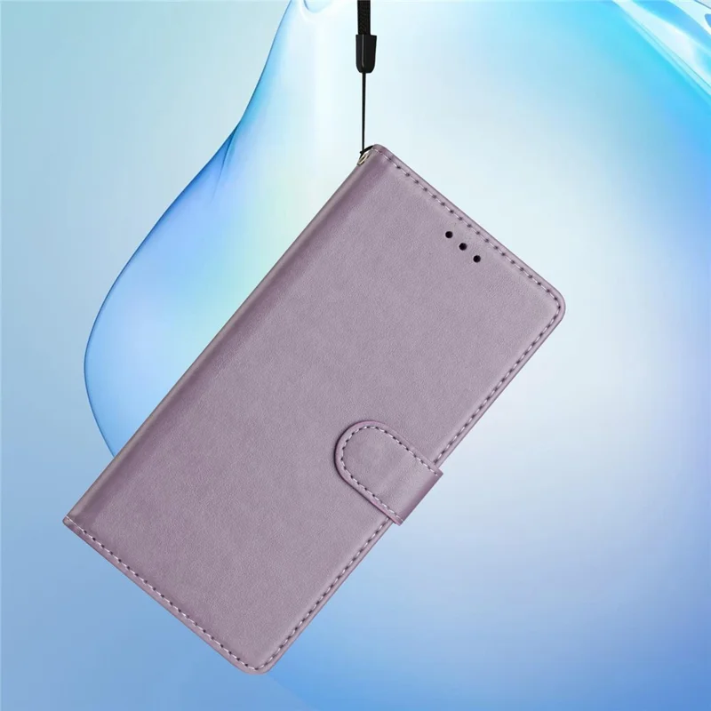 Pour Motorola Moto G15 4G Étui en Cuir avec Portefeuille et Support de Téléphone avec Dragonne - Violet
