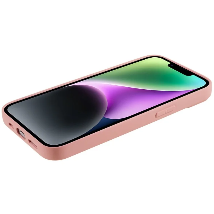 2.0mm Thickness Well-protected TPU Case for iPhone 14, Solid Color Drop-resistant Phone Cover - Pink