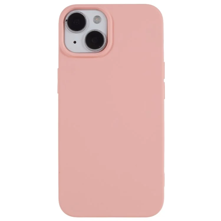 2.0mm Thickness Well-protected TPU Case for iPhone 14, Solid Color Drop-resistant Phone Cover - Pink