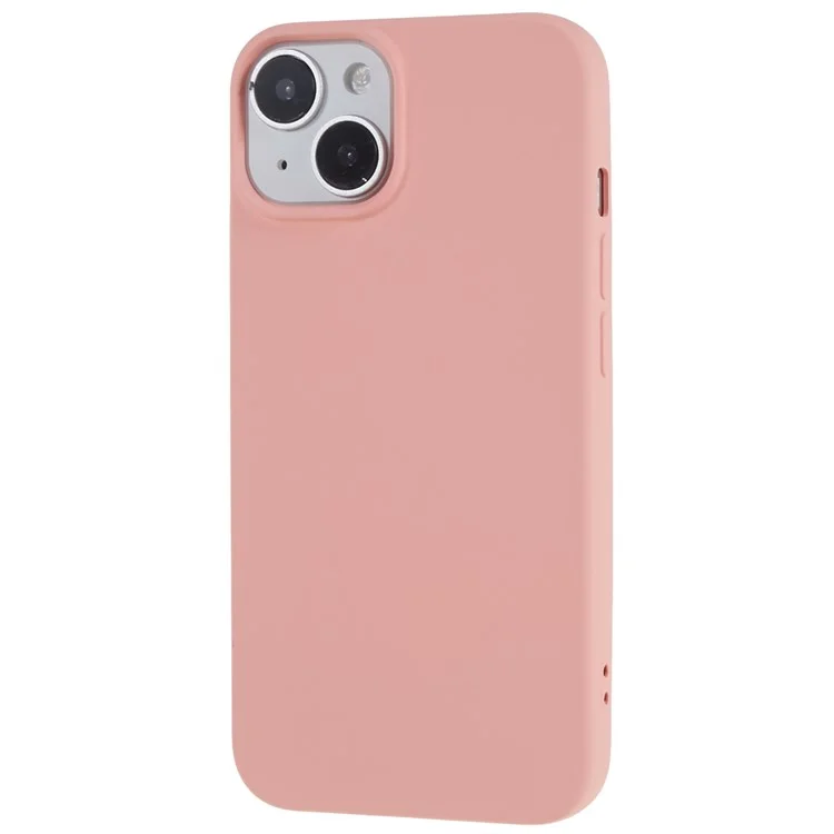 2.0mm Thickness Well-protected TPU Case for iPhone 14, Solid Color Drop-resistant Phone Cover - Pink