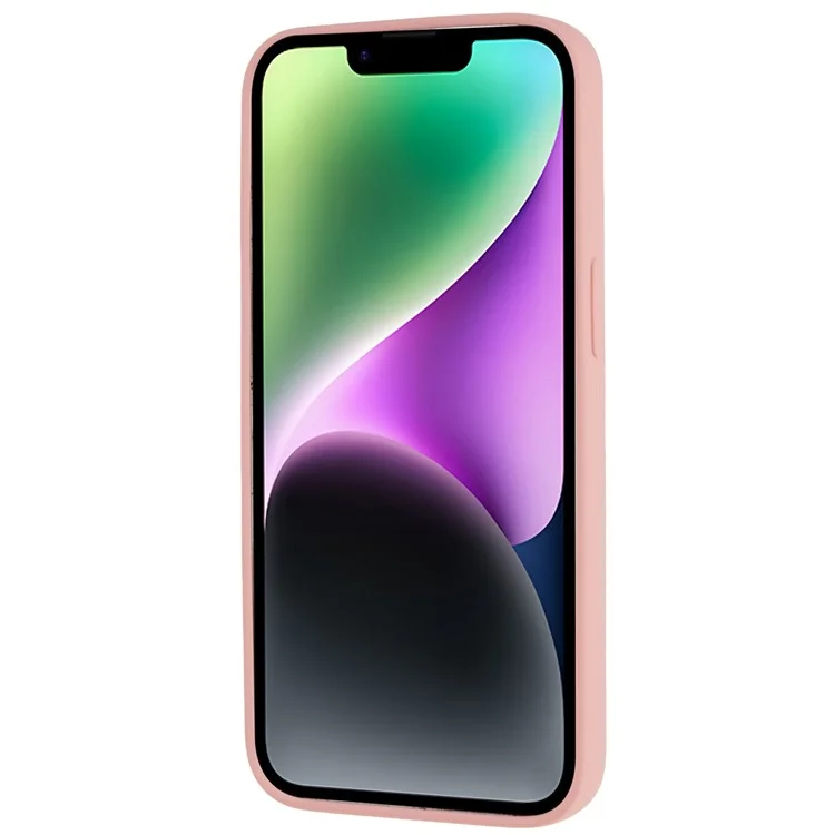2.0mm Thickness Well-protected TPU Case for iPhone 14, Solid Color Drop-resistant Phone Cover - Pink